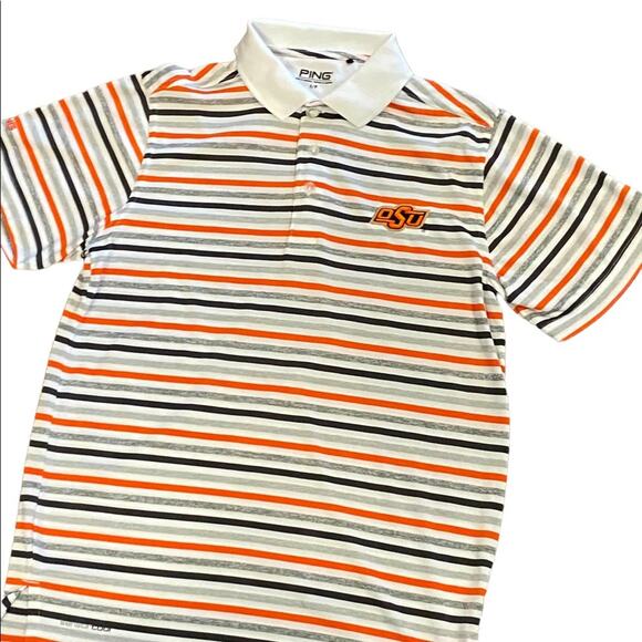 OSU Oklahoma State University Small Short Sleeve Polo by Ping - Picture 1 of 6